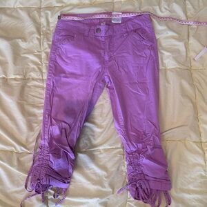 Plugg Purple Ankle Pants – Adjustable Style, Size 1 💜